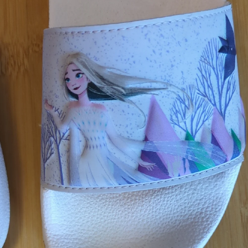 Adidas Kids Frozen Slide Sandals - White and Purple